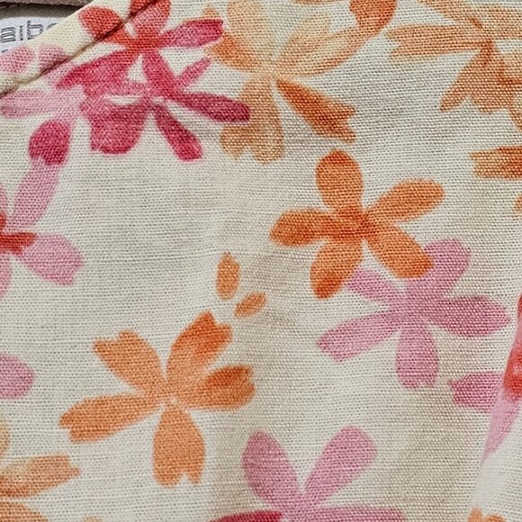 Liz Claiborne Lizport‎ Sheath Dress Women Size 6 Linen Blend Yellow Pink Floral - Picture 6 of 16